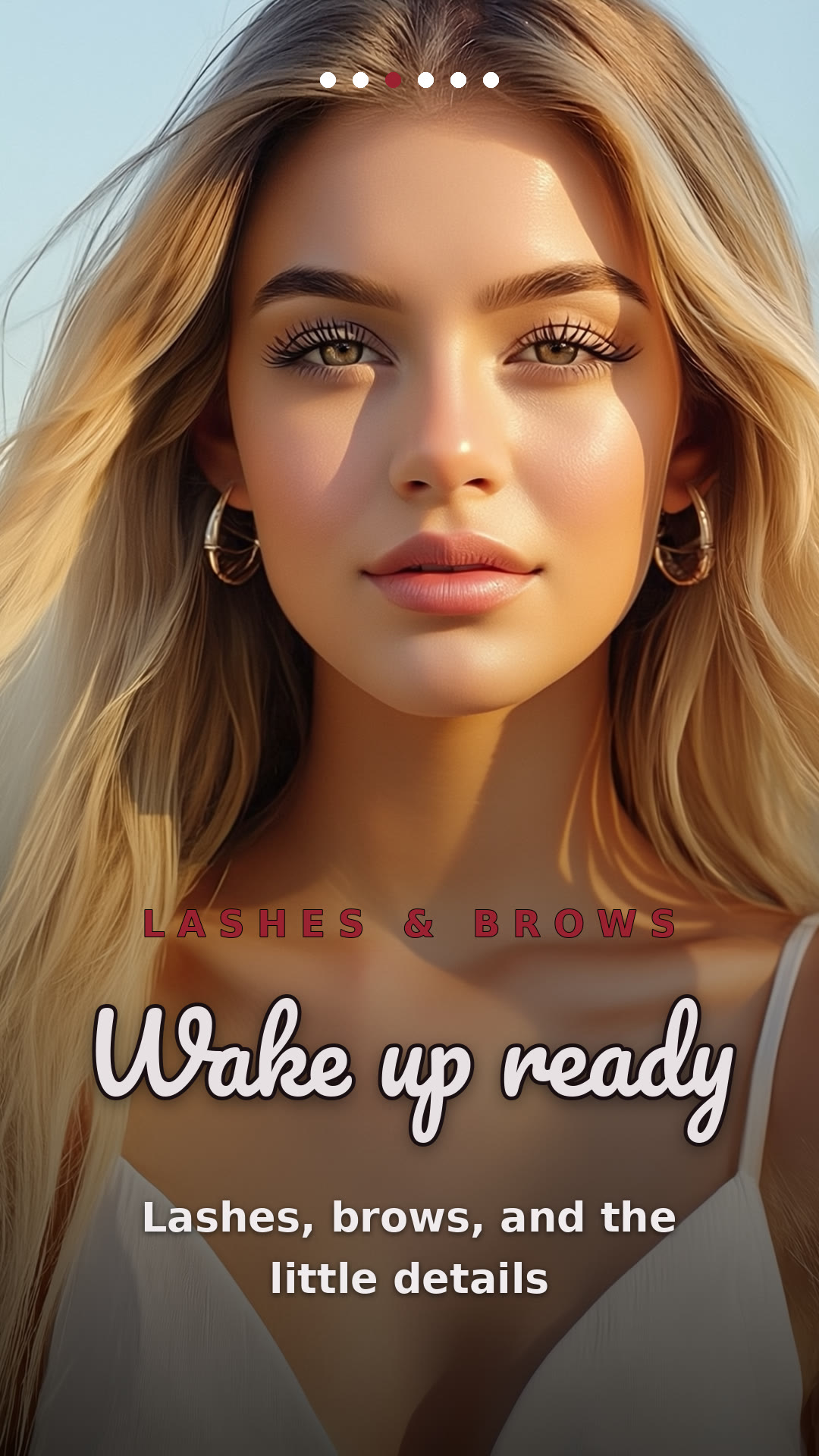 Med spa carousel slide — lashes and brows