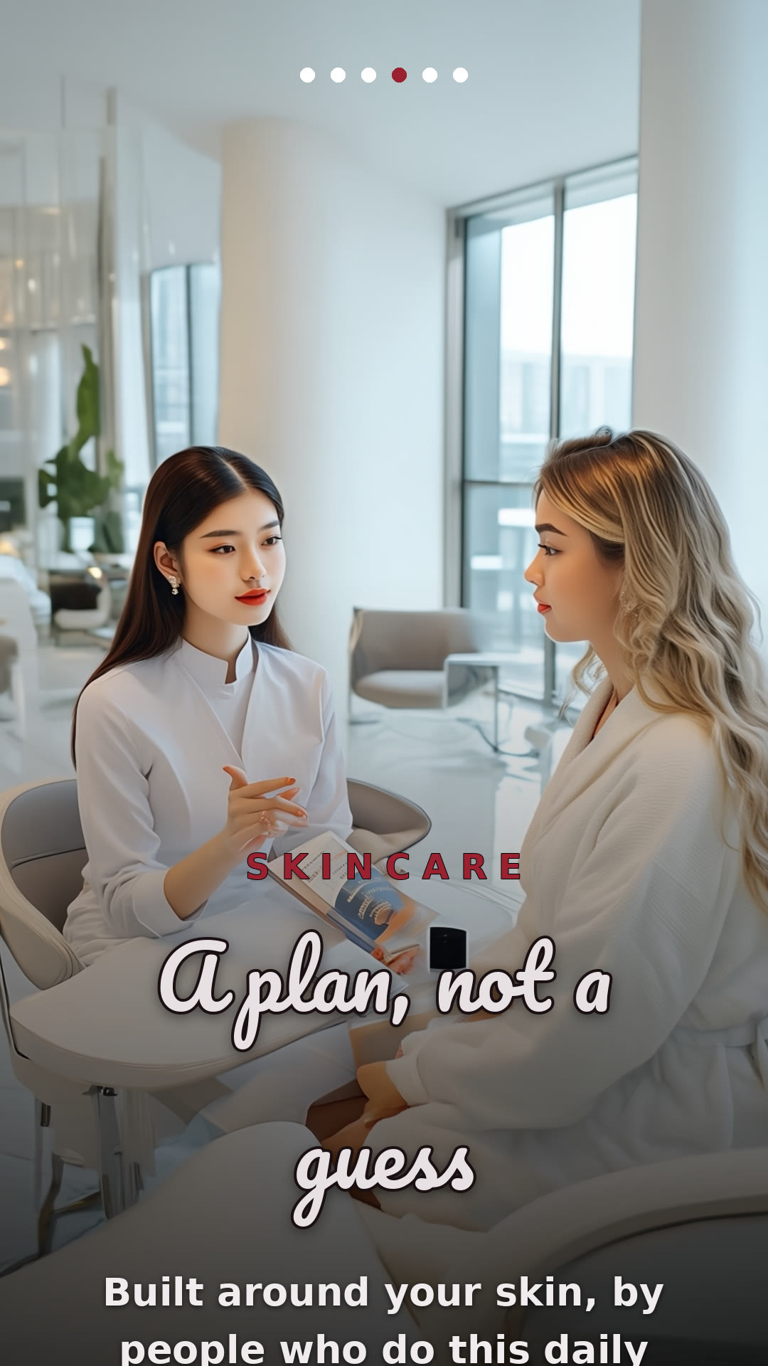 Med spa carousel slide — skincare plan