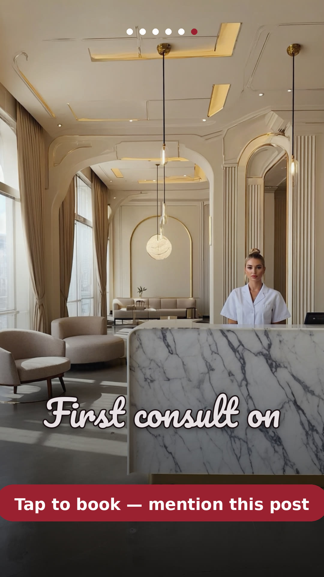 Med spa carousel slide — book a free consult